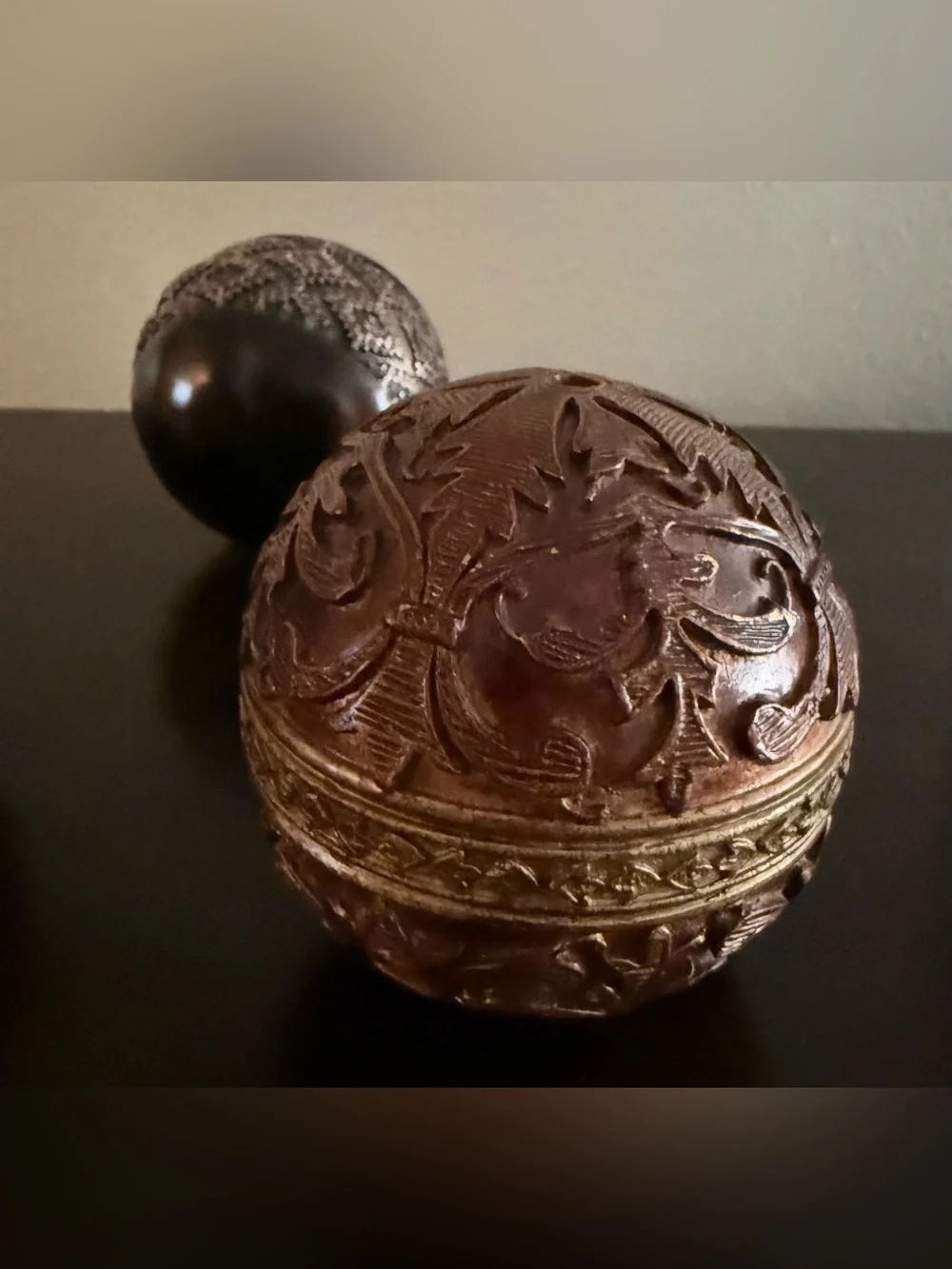 Pier 1 Imports Decorative Orb Set of 3 | Carved Resin Spheres | Global Boho Home